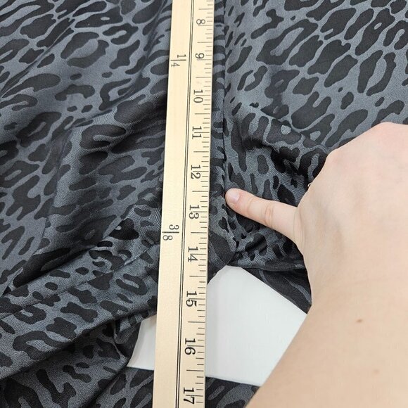 Equipment Animal Print Flare Pants In Black Women's 12 Silk Relaxed Boho Party - Picture 8 of 9